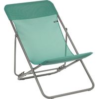 Transat Jardin Pliable - Chilienne Multi-positions : Largeur 58 Cm - Maxi Transat - Batyline® Iso - Vert Chlorophylle - Lafuma Mobilier