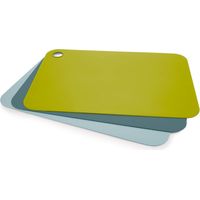 Set de 3 planches à découper deJosephJoseph Joseph Duo, Multicolore, Flexible, Code couleur, pour la viande, les légumes et le pain, Antidérapant, Lavable au lave-vaisselle