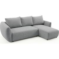 Selsey Zordo - L-Form Eckschlafsofa mit zwei Bettkästen, grauer Chenille rechts