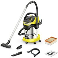 Karcher WD 6 P S V-30/8/35/T Aspirateur eau et poussières, cuve 30 L, cable 8 mètres, flexible 3,5m, prise électroportatif, bouchon de vidange, décolmatage du filtre