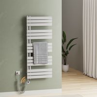 S'AFIELINA Elektrischer Badheizkörper Handtuchtrockner mit Timing Elektrisch Thermostat, Handtuchwärmer mit Heizstab, Weiß 132x60 cm 800Watts
