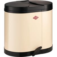 Wesco Cubo de basura moderno almendra 30 litros con pedal