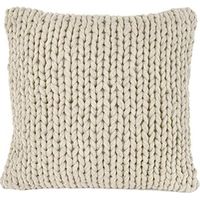 Nielsen HOME MARLIN Federa per Cuscino 50x50 cm in 100% Cotone con Maglia Grossa a Trecce Colore Bianco Panna
