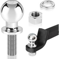 Boule d'attelage 50 mm - Boule d'attelage pour tracteur - Boule d'attelage pour rail d'attelage - Boulon à tête sphérique pour barre d'attelage jusqu'à 3,5 tonnes