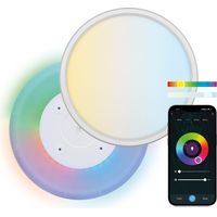 Ksix SmartLED Duo Panel, RGB+CCT, Durchmesser 42 cm, 2.450 lm, 24 W, Tuya Smart App, Sprachassistenten de, White