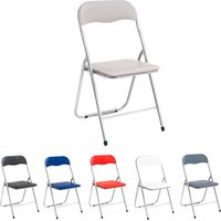 Marvin Sedia Pieghevole Imbottita Salvaspazio Portatile Richiudibile Da Interno Esterno Giardino Campeggio Ufficio Resistenti Ferro Leggere (Tortora)