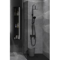 Columna de Baño y Ducha Nite con monomando, Rociador acero inoxidable AISI304 de 25x25 cm.