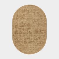 Tapis ovale en jute et coton - Lounge - Naturel - 160 x 230 cm