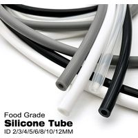 Tube en silicone alimentaire (transparent, diamètre intérieur 5 mm x diamètre extérieur 7 mm) pour distributeur d'eau, service à thé, drainage, aquarium et oxygénation. Disponible en plusieurs couleur