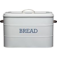 Living Nostalgie KitchenCraft Vintage-Brotkorb aus Metall 34 x 21,5 x 25 cm Grau
