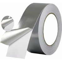 Ruban isolant thermique résistant à la chaleur (5 cm x 10 m x 0,06 mm), 1 pièce, ruban étanche en feuille d'aluminium pour l'étanchéité ou l'isolatio
