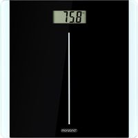 Monzana Báscula de baño digital sistema de sensor de alta precisión pantalla LCD tecnología Step-On máx. 180Kg Negro