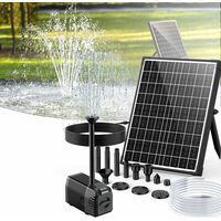 POPOSOAP Pompe solaire pour bassin 20W, 1000 L/h, pompe fontaine solaire à débit réglable, câble 5m pour bassin de jardin