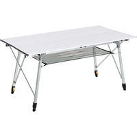 Table pliante en aluminium avec housse de transport, charge 40 kg, légère et robuste pour camping extérieur