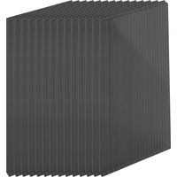 Relaxdays – Lot de 14 panneaux alvéolaires 4 mm pour serre – Dimensions 121 x 60,5 cm – Polycarbonate anthracite – Résistants aux chocs et intempéries