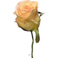 tête de rose Artificielle D 5 cm sur tige idéale mariage Rose-crème - couleur: Rose-crème