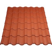 Panneau tuile facile 1030 X 950 MM en acier galvanisé laqué mat - Coloris - Brun rouge mat, Largeur - 950 mm, Longueur - 1030 mm