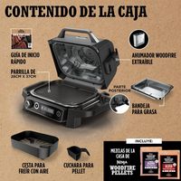 Barbacoa Ninja Woodfire Outdoor gris y negro 2400W