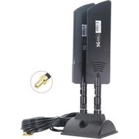 Routeur 5G CPE Pro double antenne 42 dBi, amplificateur double bande 5G, extension externe, double antenne magnétique (TS9 noir)
