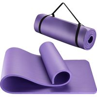 Wiltec Esterilla de yoga morada 180 x 60 x 1,5 cm colchoneta de gimnasia tapete de suelo antideslizante extra gruesa para deportes y ejercicio