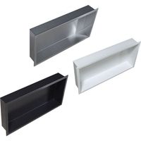 BERNSTEIN - Niche murale de douche, étagère encastrable douche acier inox - 60x30x10cm - BS603010 Noir