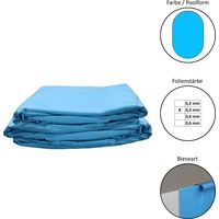 Poolfolie Ersatzfolie Ovalformbecken 730x360x132cm - Dicke 0,3mm - overlap - blau