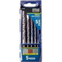 Stein-Hartmetall-Widia-Bohrer-Set 4–10 mm, 5-teilig