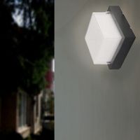 Applique Murale Noire Carrée LED 12W IP65 - Blanc Neutre 4000K - 5500K - SILAMP