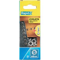 RAPID Eyelets 6mm Pack of 25 + Assembly Tools