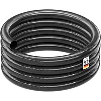 Wiltec Druck- und Saugschlauch 10m Teichschlauch 25mm (1") schwarz kältebeständig bis –5 °C, sehr gute UV-Beständigkeit Pumpenschlauch