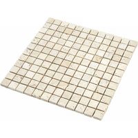 Decoon – Mosaïque travertin beige 2.3 x 2.3 cm – Pierre naturelle facile à poser – Pour intérieur moderne et traditionnel – Crédence, frise ou mur complet