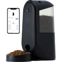 Distributeur Croquettes Chat Automatique,2,5G WiFi 4L Distributeur Croquettes Chien et Chat