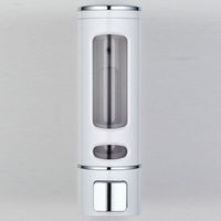 400ML & weiß-1 Stück, Wandseifenspender, manueller Seifenspender für Flüssigseife, Duschgel, Shampoo-
