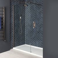 Hudson Reed Augusta - Paroi de Douche Italienne avec Receveur Blanc 170 x 75cm – Bronze Mat