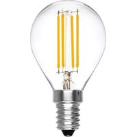 Ampoule Led Filament G45 Minisphere E14 6W 810Lm 3000K Blanc Chaud Transparente Classe D Longue Durée 25000H Éclairage Économe Qualité Seo
