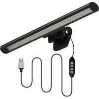 LED-USB-Laptop-Bildschirmlampe, 10 Helligkeit, 3 Licht, dimmbar, verhindert Blendung, E-Reading/Arbeitstischlampe, dimmbare Fernbedienung, professionelle Bildschirm-Lichtleiste