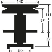 Lagergehäuse CAST - DYNAMARK - AMF - NOMA - 327519 - 307354 - 56424 / HUSQVARNA 533317705 - 533056424 keilriemenscheibe