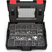 INBUS® L-BOXX 6590 tlg. Muttern & Scheiben Sortiment Set (Stahl verzinkt)