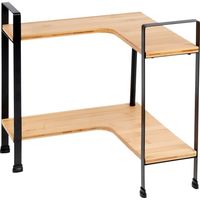 Étagère D'angle De Cuisine En Bois 2 Niveaux 29,5 X 29,5 X 33,5 Cm