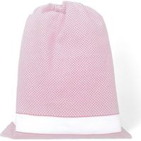 Sac de jardin d'enfants EasyZip avec nom - Toile Aida à broder - Sac en pur coton, disponible en 9 couleurs, résistant et fabriq cm. 50x60 Rose