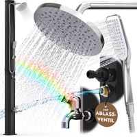 Gartendusche 35 Liter Solardusche Garten Aussendusche mit Handbrause Schwarz Dusche Sauna Pooldusche
