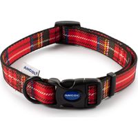 Ancol Nylon Tartan Adjust Collar Red 30-50cm - 30266
