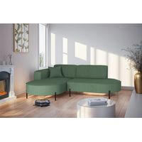 Ecksofa Designersofa VALENCIA XS in Stoff Scala Forest Ottomane Links