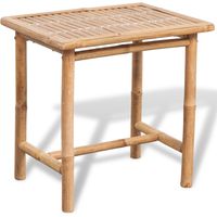 Mobilier de bistro 3 pcs Mobilier de jardin avec coussins Bambou