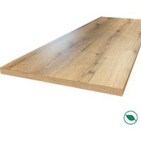 Forestea – Plan de travail stratifié HPL chêne 3000 x 650 x 38 mm FSC – Résistant aux rayures et à la chaleur – Finition 1 face + 3 chants