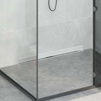 vidaXL Drain de Douche Monté au Mur Argenté 90 cm Acier Inox 304