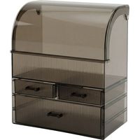 ilus Makeup Storage Organiser Acrylic Cosmetics Organizer Transparent Black