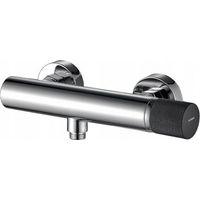 Robinet de douche mural sans ensemble de douche, couleur argent, noir et chrome PEROS Kuchinox