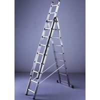 Scala a Sfilo 3 Rampe 6+6+6 Gradini in Alluminio Altezza 4m Max 150kg