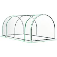 Invernadero de Exterior 200x100x80 cm con Marco de Acero y Cubierta de PVC para Cultivo de Plantas Tomates Transparente